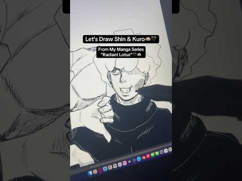 Let’s draw Shin & Kuro From My Manga Series “Radiant Lotus”🪷🖤 #artbyvonn #mangaart #radiantlotus