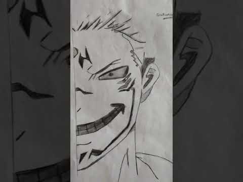 Sukuna Anime Sketch Series Day-2.#anime #edit #animedit #jujutsukaisen #sukuna #manga
